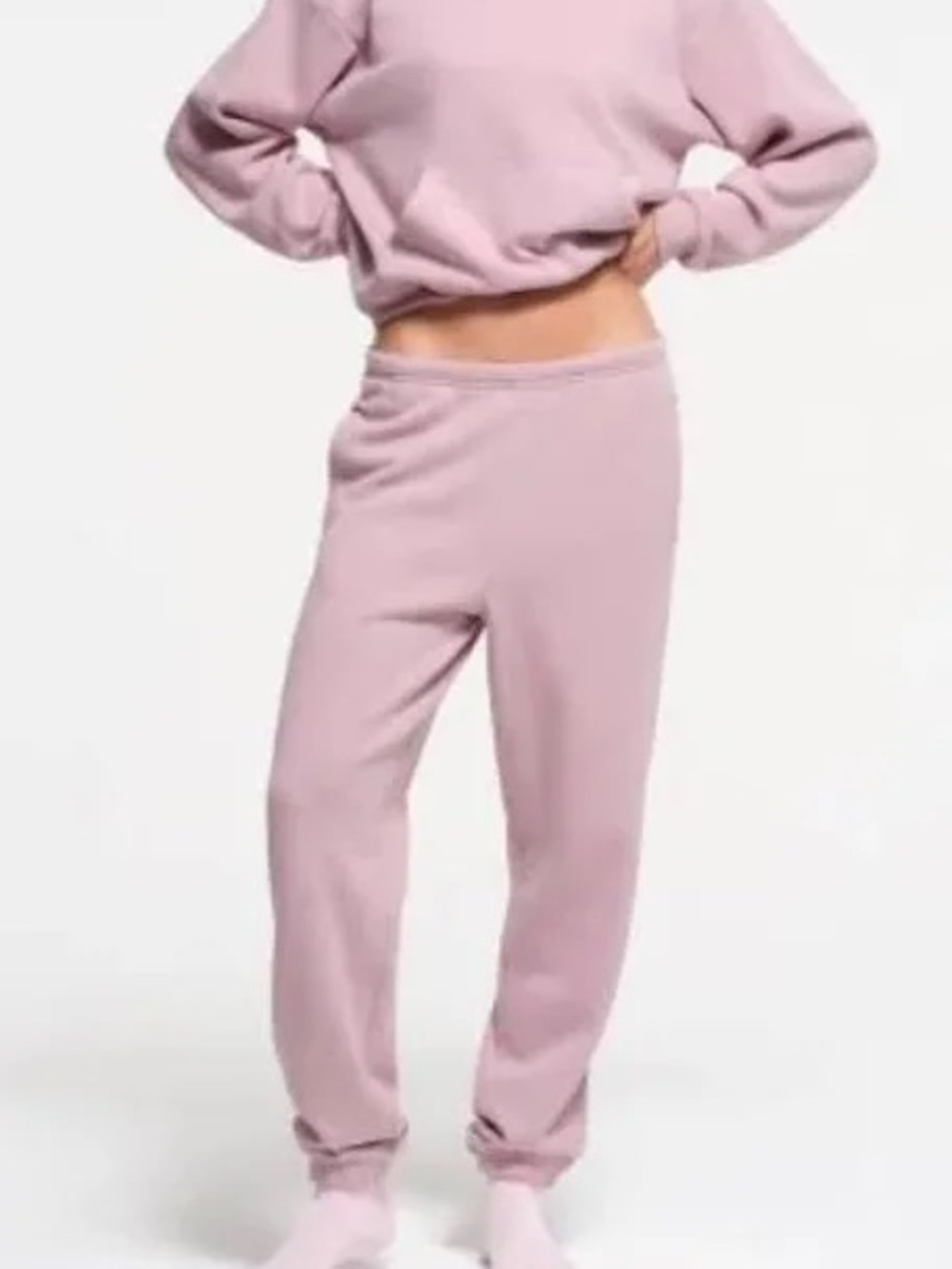SKIMS Pink Cozy Track Joggers